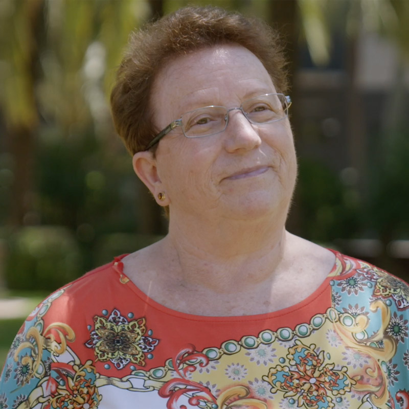 Maria Tereza, a breast cancer survivor after brachytherapy treatment